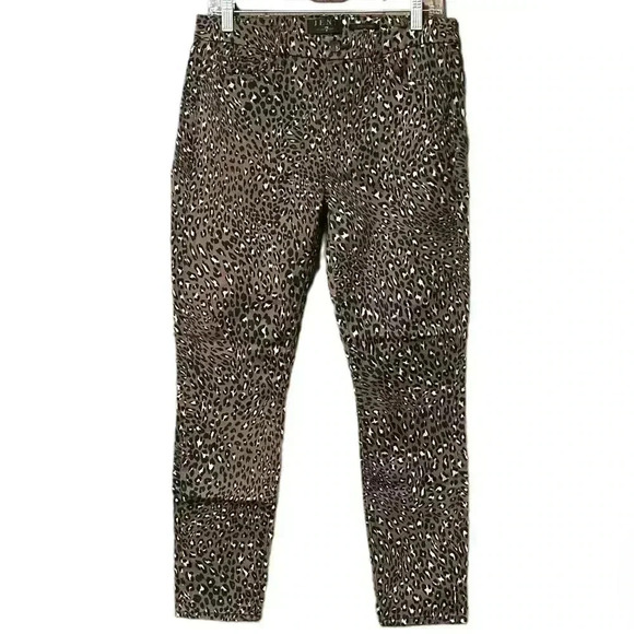 Jen7 Ankle Skinny Pants Women’s 8 Leopard Mob Wife Fearless Eye Catching NWOT - Picture 1 of 5